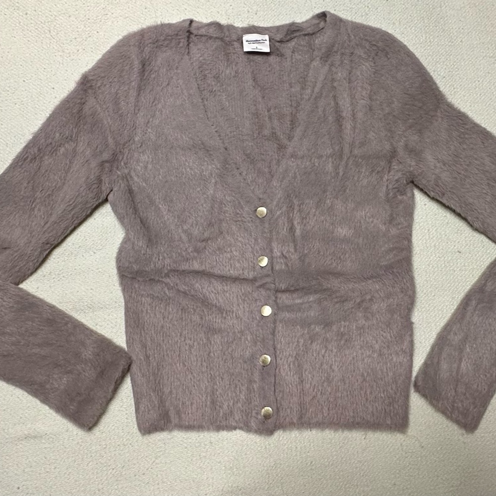 Women's Taupe Cardigan Sweater